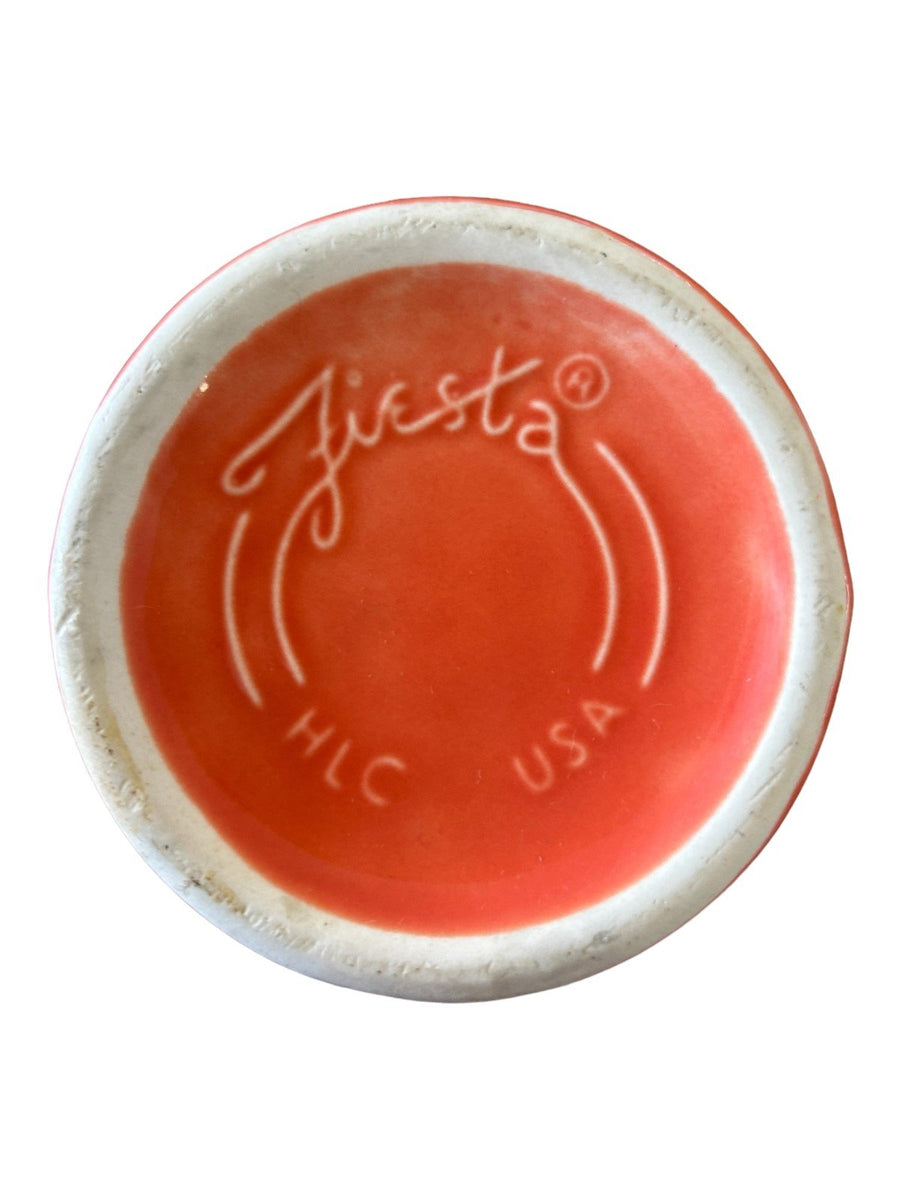 Fiesta - Persimmon Orange Retired Pedestal Mug Homer Laughlin Ceramic Coffee Cup