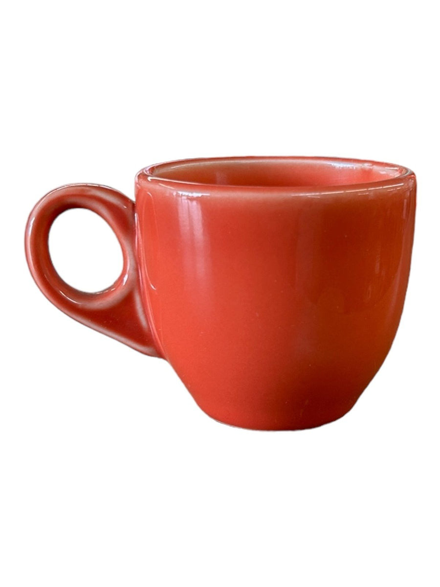 Fiesta - Persimmon Orange Demitasse Cup Homer Laughlin Ceramic Drinkware Tea Set