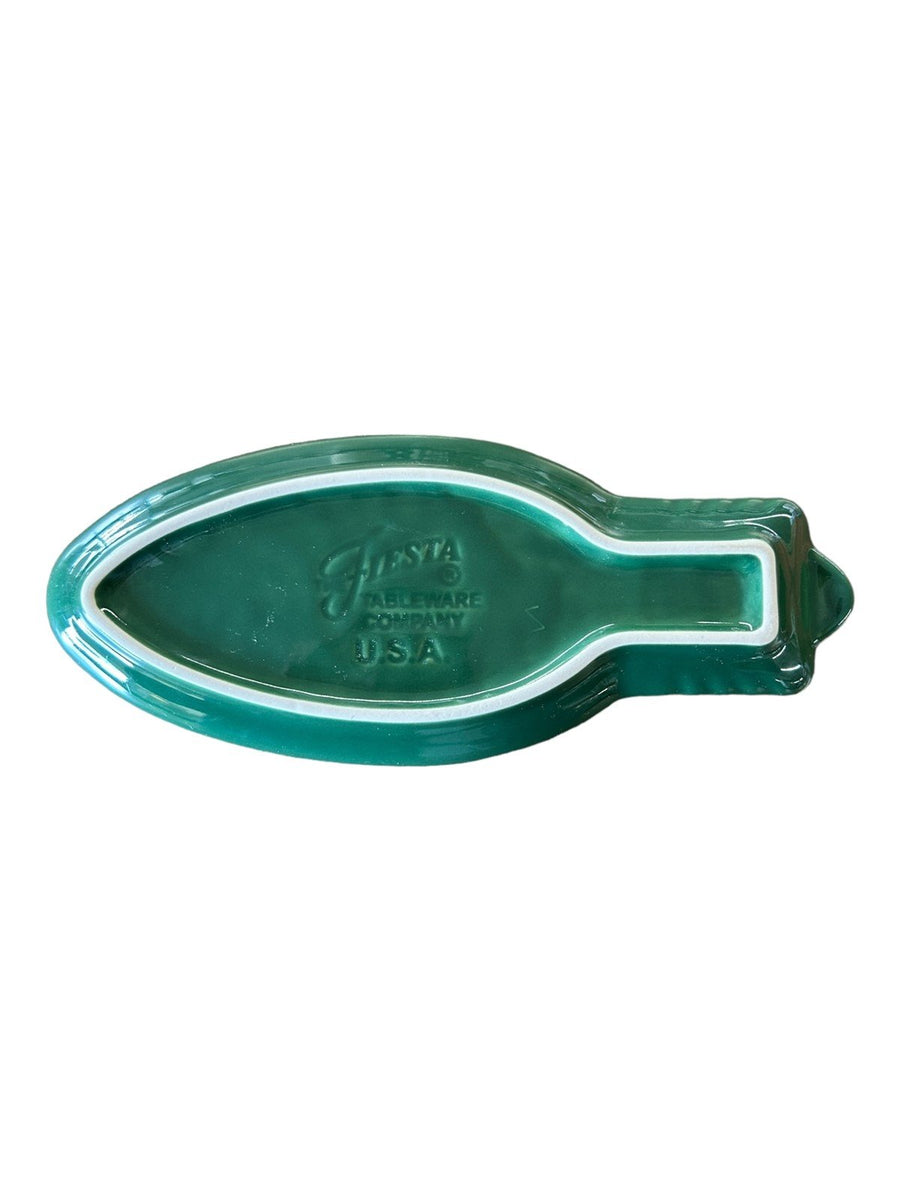 Fiesta - Jade Green Light Bulb Plate Homer Laughlin Ceramic Candy Dish Christmas