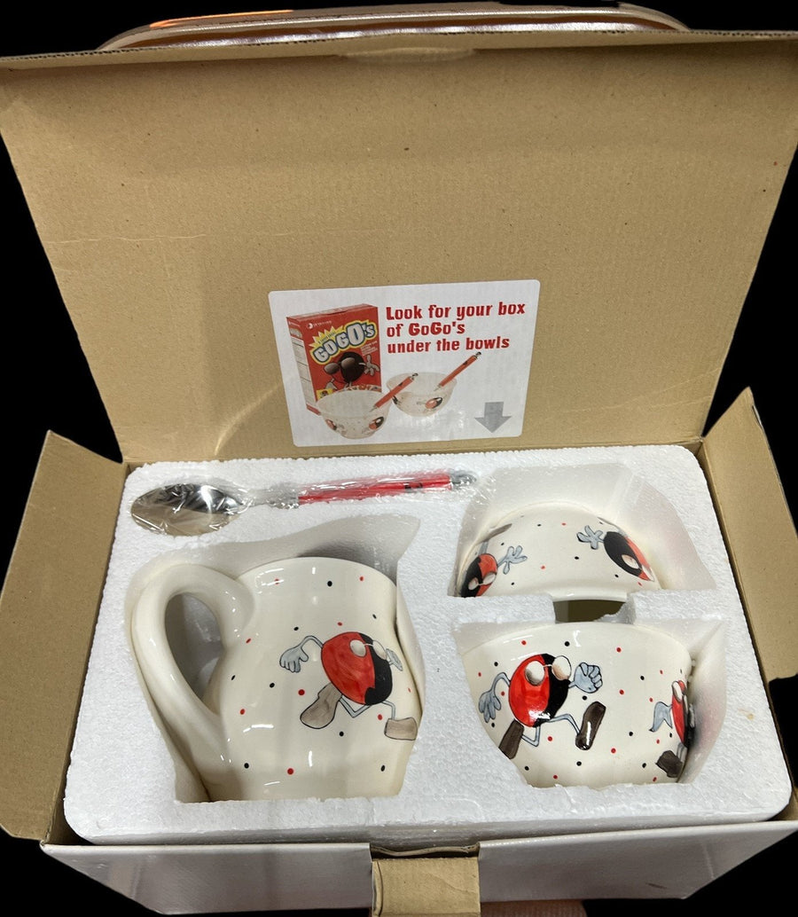 One Option Mortgage Gogo's Breakfast Set Bowls Pitcher Spoons Cereal