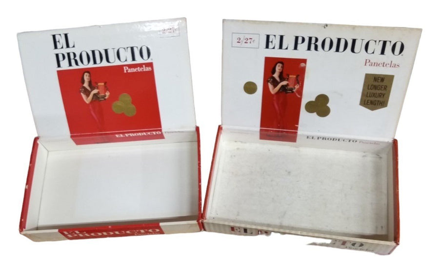El Producto Cigar Boxes Set Of 2 Vintage Collectible Storage Tobacciana