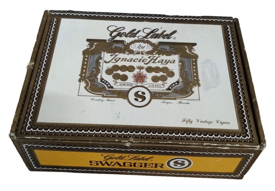 Ignacio Haya Gold Label Cigar Box Vintage Collectible Storage Tobacciana