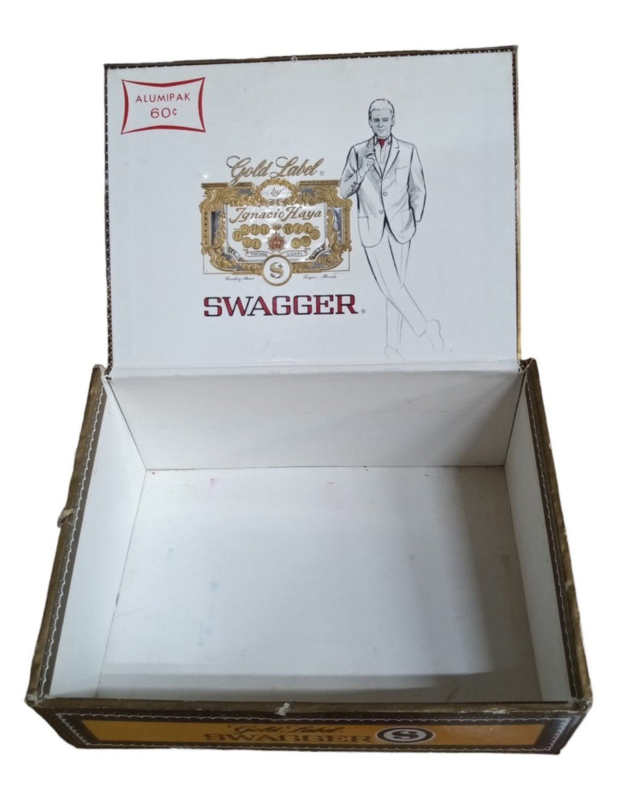 Ignacio Haya Gold Label Cigar Box Vintage Collectible Storage Tobacciana