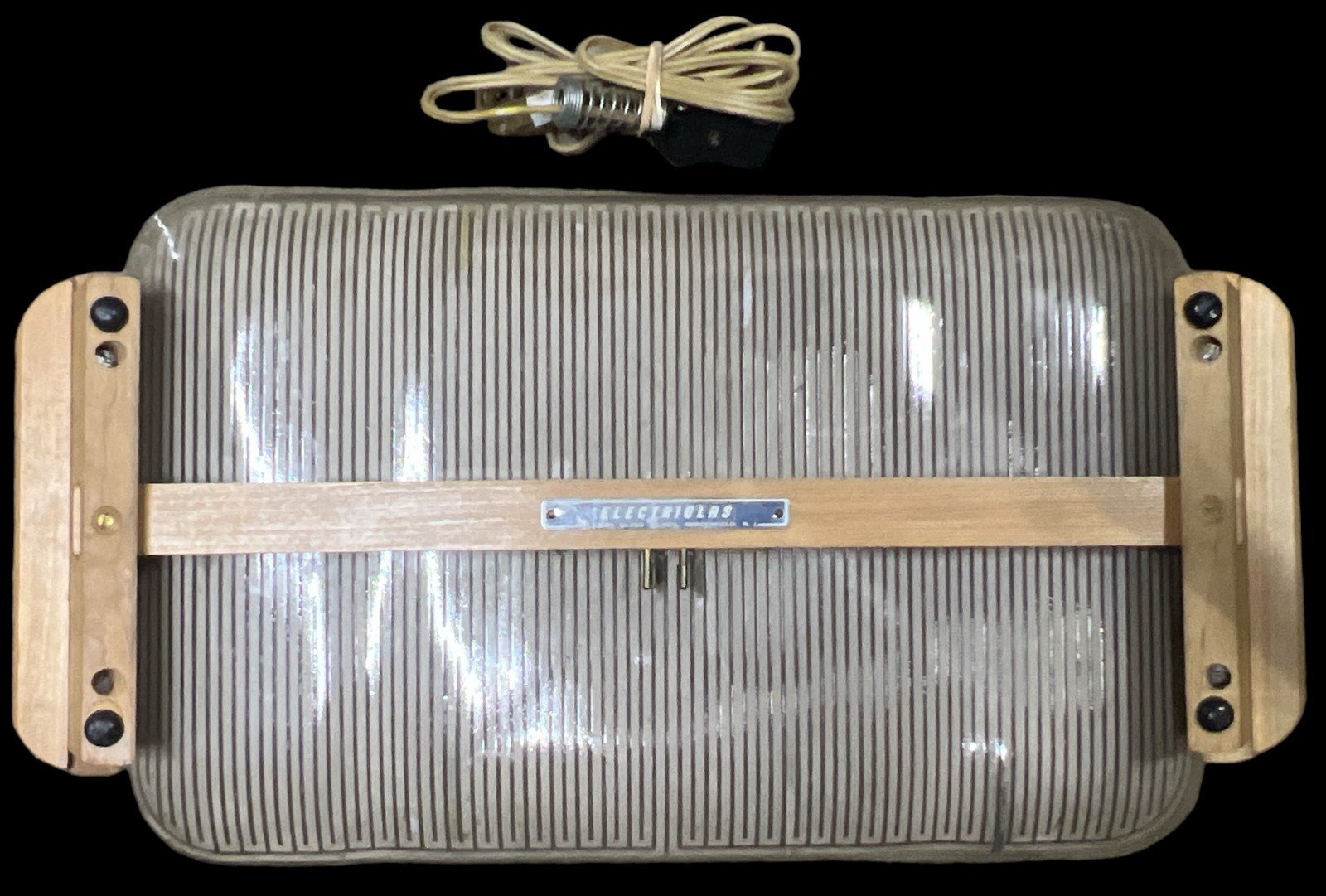 Electriglas Warming Tray Antique Appleman Glass Works Vintage UL Listed