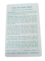 Whitman Crazy Eights Card Game Vintage Collectible Nostalgic 1960s