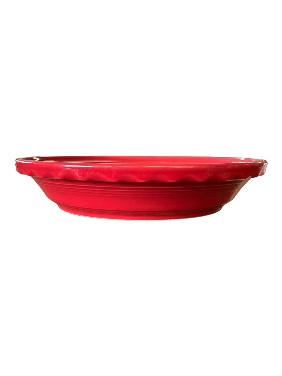 Fiesta - Scarlet Red Deep Dish Pie Baker Plate Pan Dish Homer Laughlin Bakeware