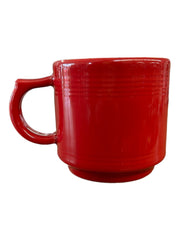 Fiesta - Scarlet Red Stacking Mug Homer Laughlin Ceramic Coffee Cup Drinkware