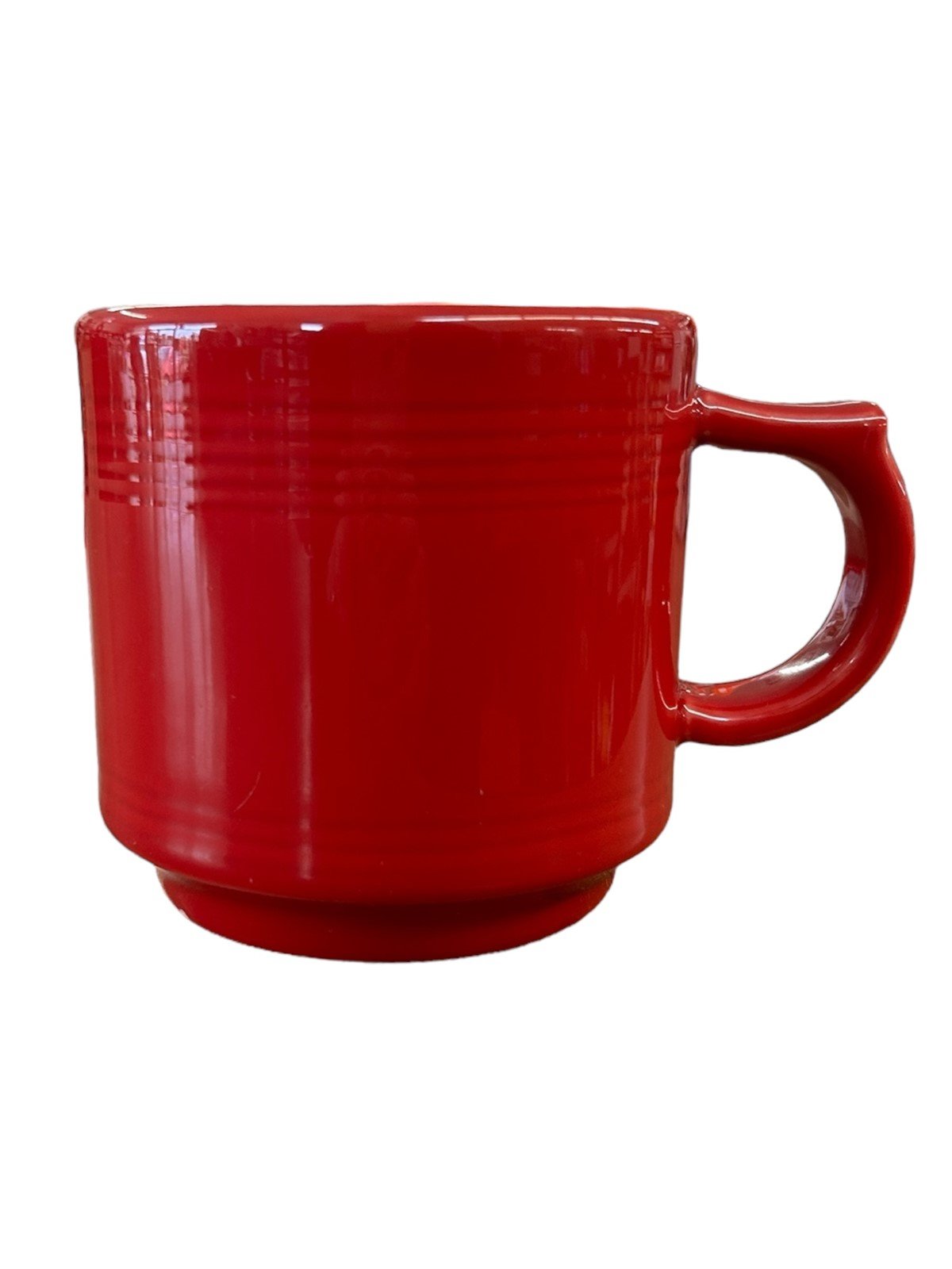 Fiesta - Scarlet Red Stacking Mug Homer Laughlin Ceramic Coffee Cup Drinkware