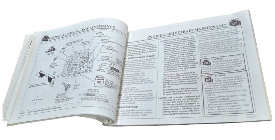 Ford Tempo/Topaz/Escort Service Manual 1989 Vintage Collectible Automotive