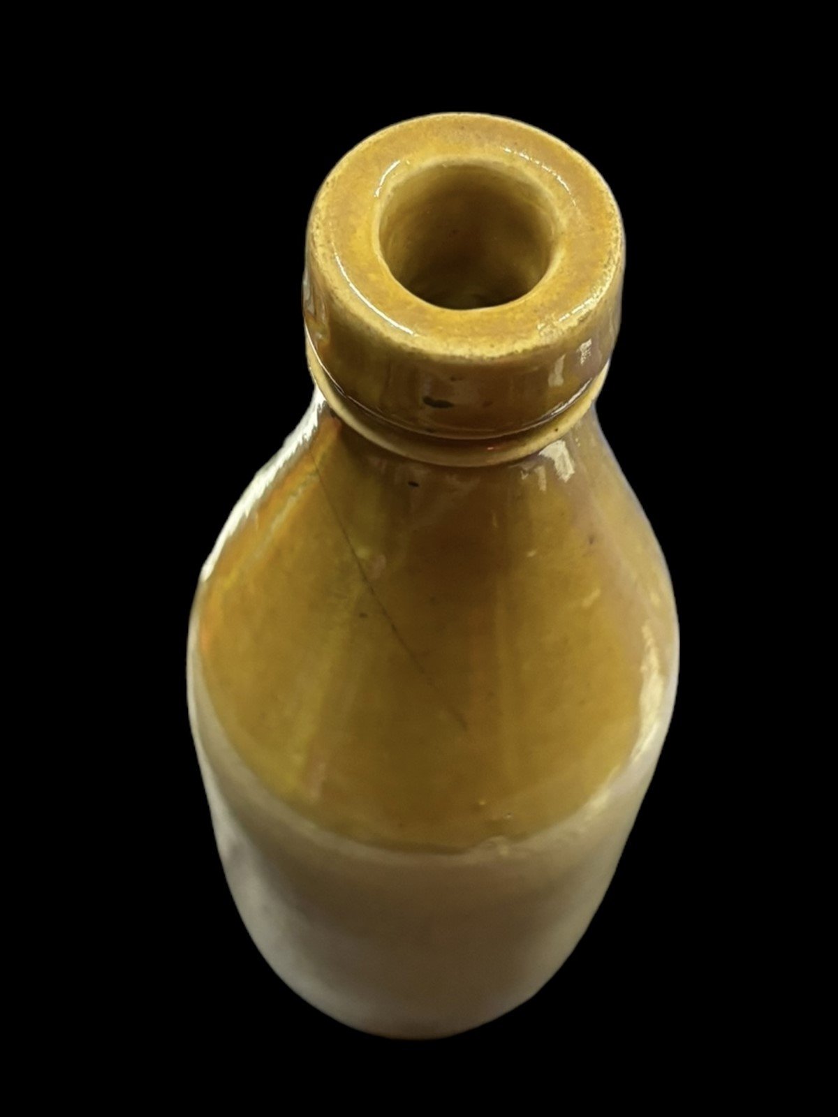 Stoneware Ginger Beer Bottle Glasgow Pottery Blob Top Primitive Home Decor