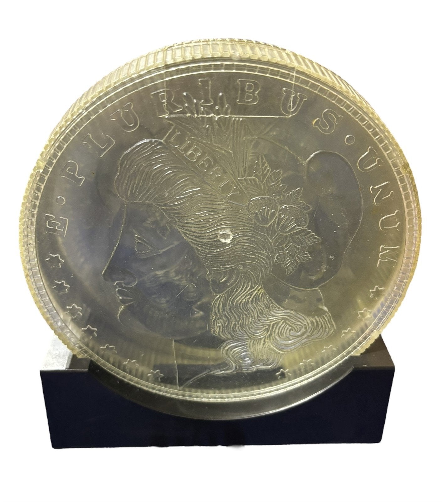 Morgan Silver Dollar Coin Bank Plastic E Pluribus Unum Decor