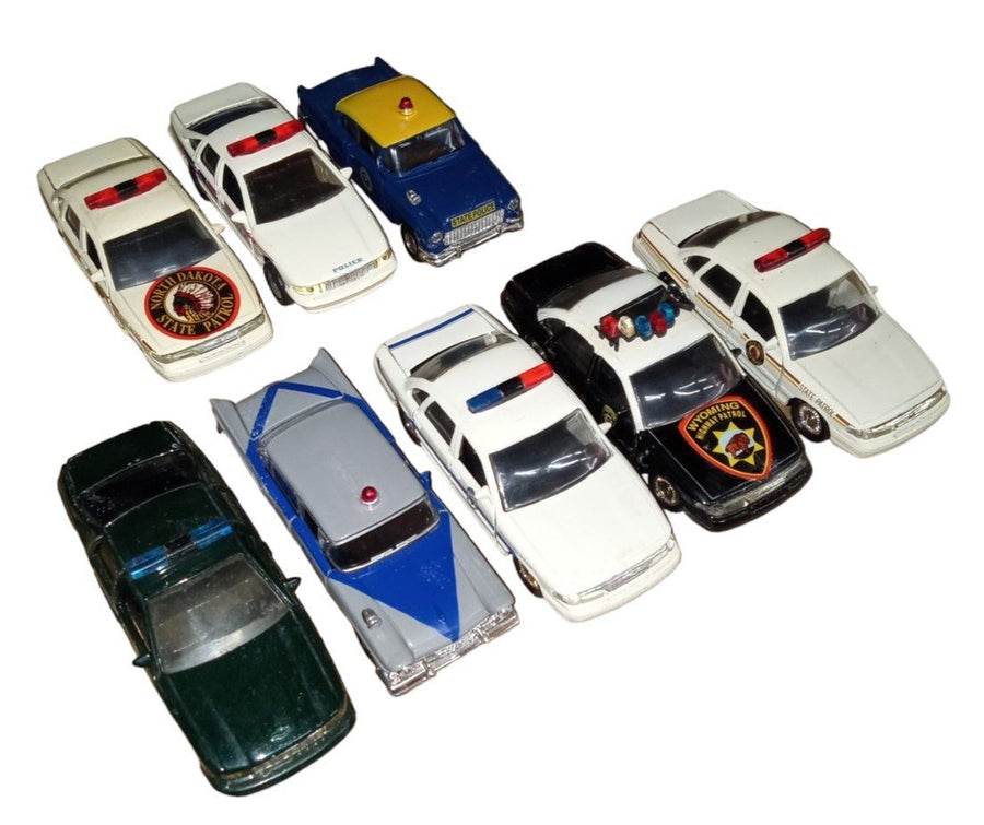 Road Champs Police Vehicles Set Of 8 Vintage Collectible Model Cars Automotive