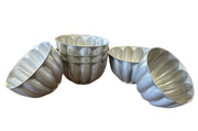 Dessert Molds Metal Custard Bowls Set of 6 Vintage Scalloped Ramekins