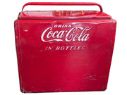 Coca-Cola in Bottles Red Metal Cooler Drink Coca-cola Vintage