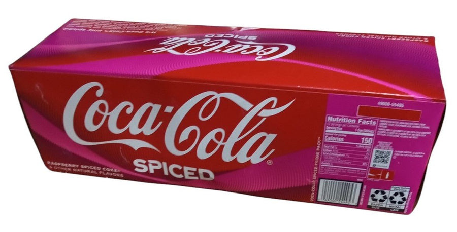 Coca Cola Spiced Raspberry Pack Of 12 Cans Collectible Limited Edition Soda