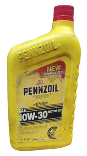 Pennzoil 10W-30 Motor Oil Bottle Vintage Collectible Automotive Garage