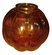 Amber Glass Swag Lamp Globe For MCM Hanging Lamp Vintage Collectible Art Glass