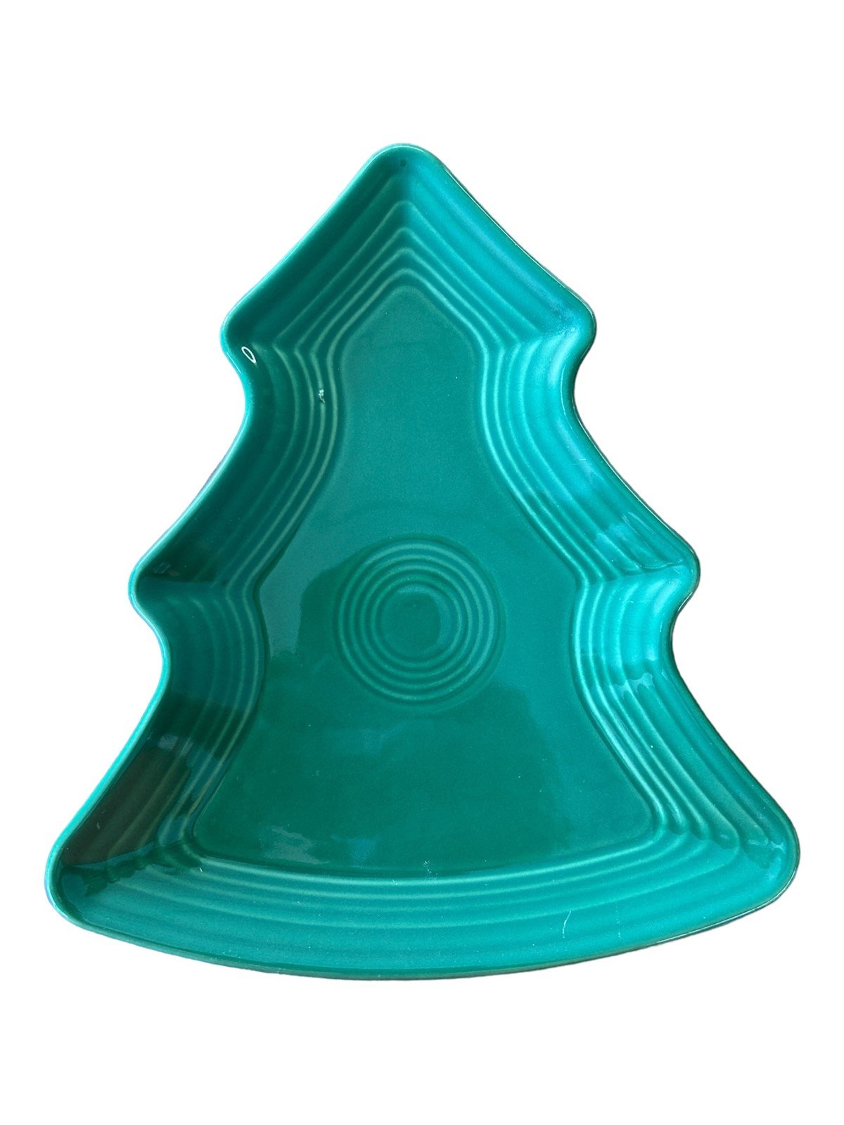 Fiesta - Jade Green Tree Plate Homer Laughlin Ceramic Christmas Platter Serving