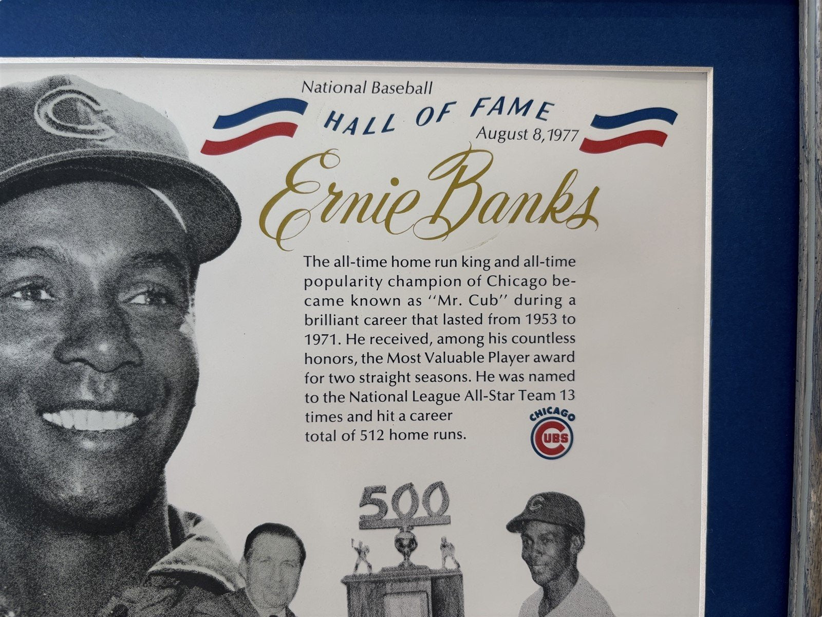 Ernie Banks Hall of Fame National Baseball August 8, 1977 Chicago Cubs