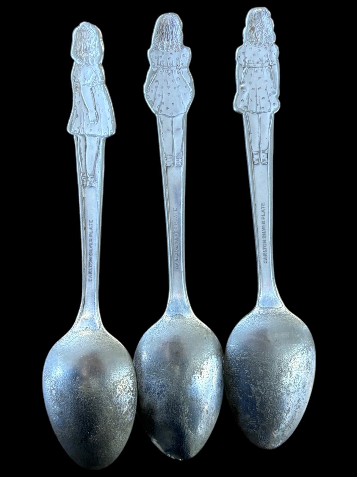 Carlton Silverplate Silver Spoons Marie, Yvonne, and Cecile set of 3