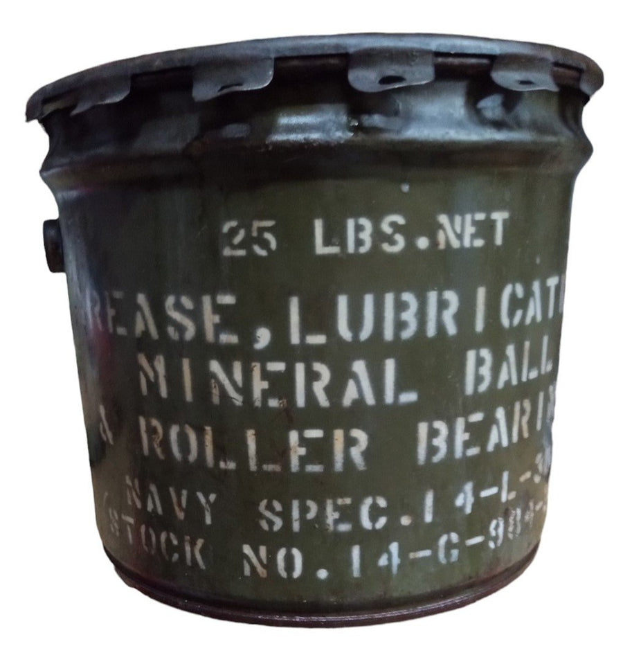 US Air Force Grease Can Vintage Collectible Storage Militaria WWII 1940s