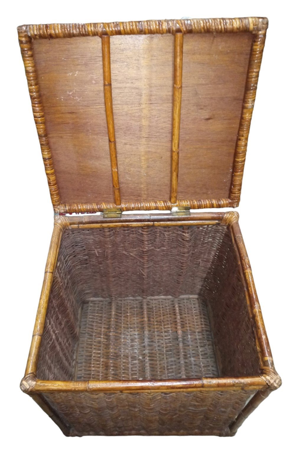 Rattan Crate Home Decor Vintage Collectible Decorative Clothes Storage