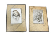 Antique Photo Lot 12 Pictures 5 Frames Mixed Years Black and White