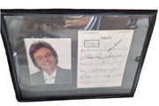 Johnny Mathis Framed Sheet Music & Picture Autographed Vintage Collectible