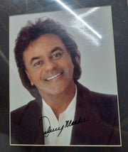 Johnny Mathis Framed Sheet Music & Picture Autographed Vintage Collectible