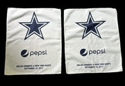 Dallas Cowboys Pepsi Towels NFL Pair NY Giants 2017 Football White Navy