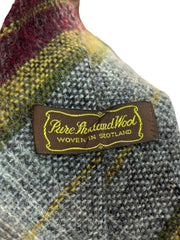 Necktie Shetland Wool Highbee's Plaid Red Green Yellow Men's Woven Accessory