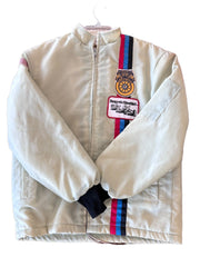 Great Lakes Sportwear Made in USA Small Windbreaker Race Jacket Sewn on Patches