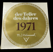 M.J. Hummel Collector Plate Antique Plate of the Year 1971 Vintage Original Box