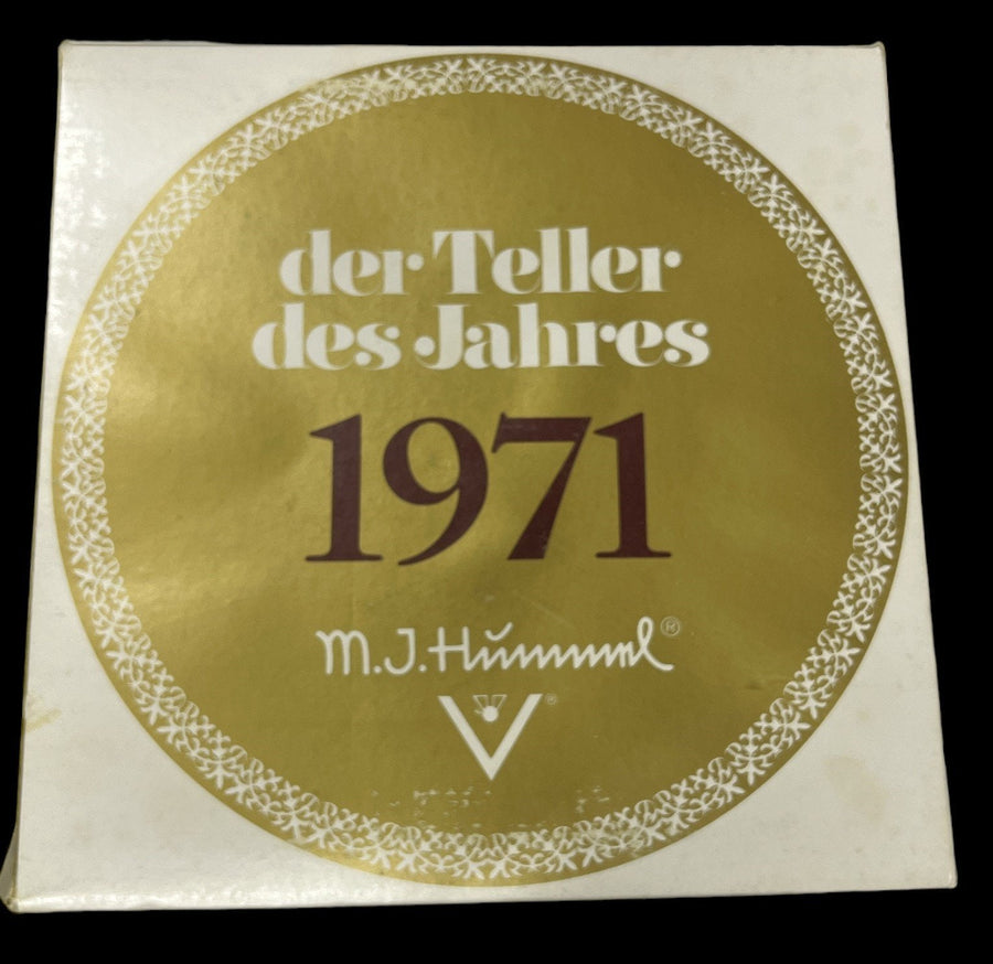 M.J. Hummel Collector Plate Antique Plate of the Year 1971 Vintage Original Box