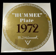 M.J. Hummel Collector Plate Antique Annual Plate 1972 Vintage Original Box