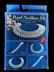 Cunningham Art Project Pearl Necklace and Earrings Kit Vintage