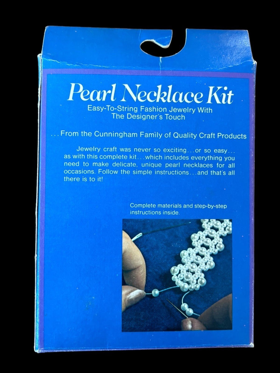 Cunningham Art Project Pearl Necklace and Earrings Kit Vintage