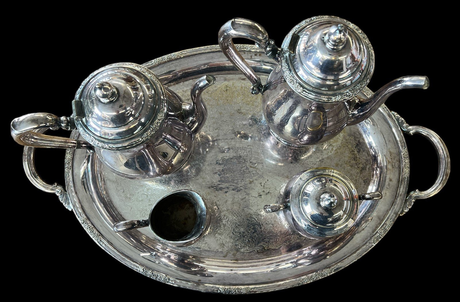 5-piece Tea Set Antique International Silver Company Vintage