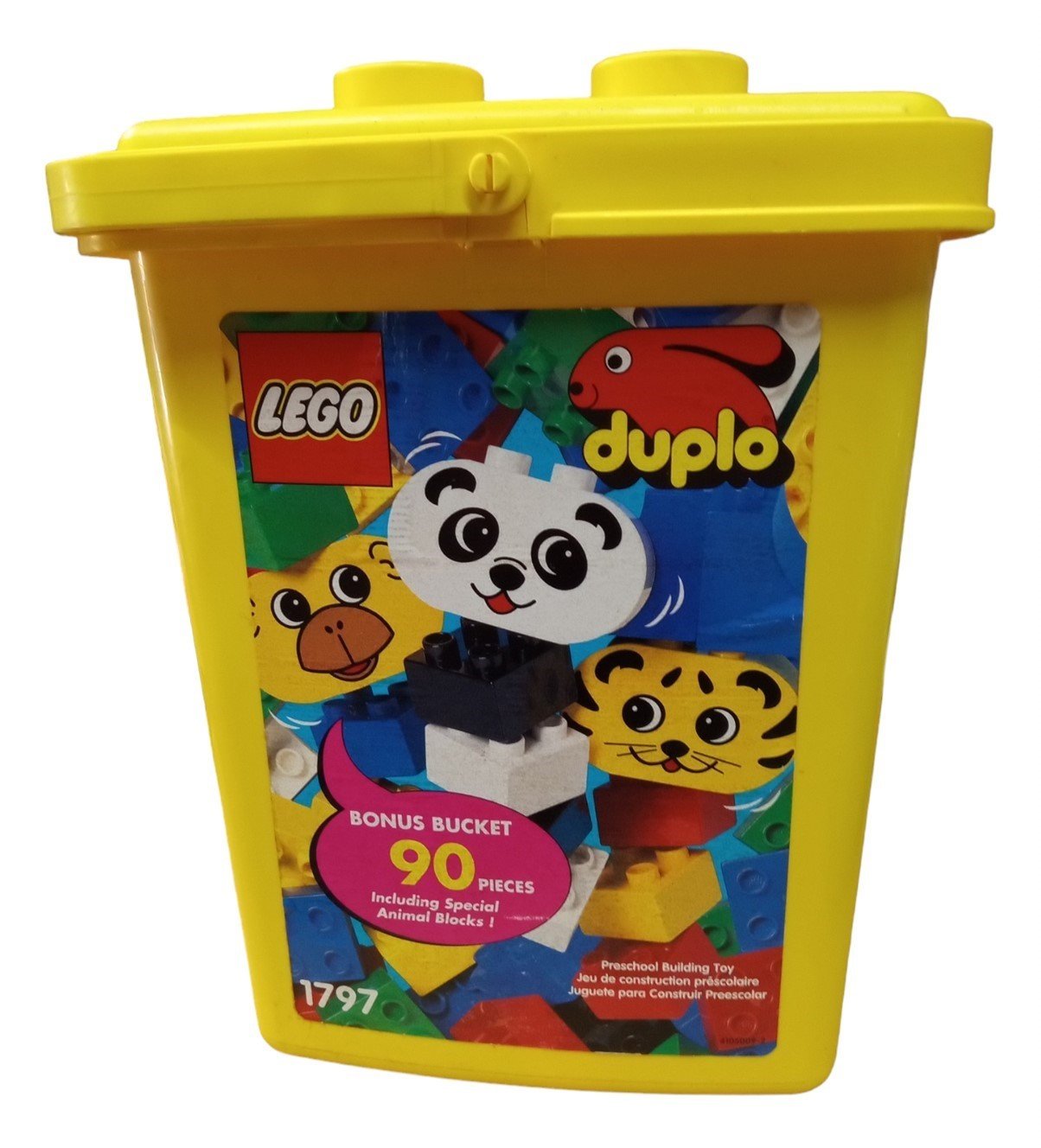 LEGO Duplo Bonus Bucket Set Of 86 Building Blocks Vintage Collectible Toy