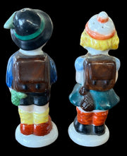 Salt and Pepper Shakers Antique Made in Occupied Japan Vintage Boy and Girl