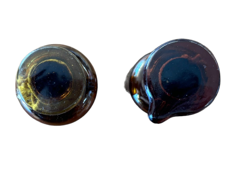 T.C. Wheaton Co. Small Amber Pair of Antique Apothecary / Pharmaceutical Bottles