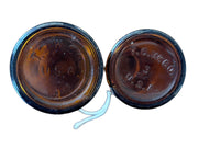 T.C. Wheaton Co. Small Amber Pair of Antique Apothecary / Pharmaceutical Bottles