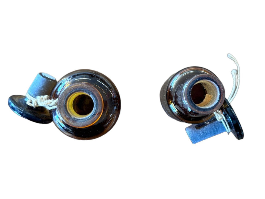 T.C. Wheaton Co. Small Amber Pair of Antique Apothecary / Pharmaceutical Bottles