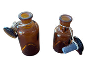 T.C. Wheaton Co. Small Amber Pair of Antique Apothecary / Pharmaceutical Bottles