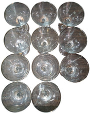 Crystal Glassware Antique Reizart Original Vintage Set of 11 Stardust Pattern