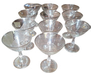 Crystal Glassware Antique Reizart Original Vintage Set of 11 Stardust Pattern