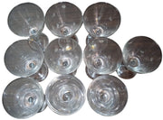 Crystal Glassware Antique Reizart Original Vintage Set of 10 Stardust Pattern
