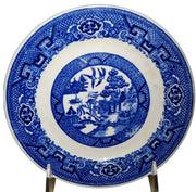 Blue Willow Mixed China Antique Homer Laughlin Vintage Set of 9 Pieces 1950s