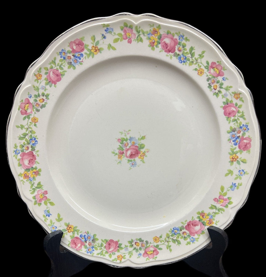 Edwin M. Knowles China Antique Made in USA Vintage 92-11 Set of 8 1930s