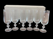 Bohemian Crystal Claudia Champagne Clear Glasses set of 6